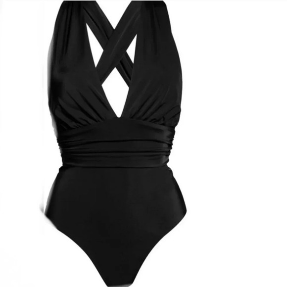 NWT Chelsea28 Black One-Piece Convertible Swimsuit S - Picture 7 of 7